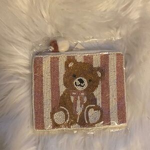 Francesca's Collections Beaded Teddy Bear Pouch -